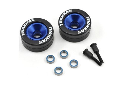 Blue Wheelie Bar Wheels and Rubber Tires (TRA5186A)
