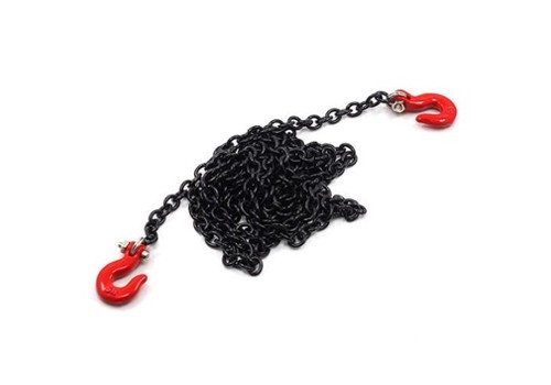 Black Chain with Red Hooks (YA0357BK)